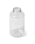 Clear IPEC PET Boston Round Bottle - 12 fl oz - No Cap