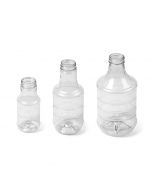 Round PET Clear Sauce Bottle - Family of Sizes