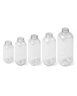 Clear Square 38-400 PET Bottle - Family of Sizes
