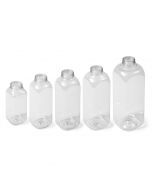 Clear Square IPEC PET Bottle - Family of Sizes