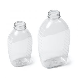 Clear Oval PET Honey Jar - Family of Sizes