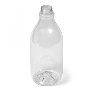 52 fl oz Large Clear PET Round Beverage Bottle - No Cap