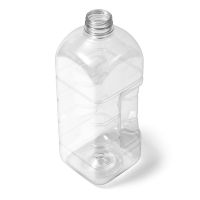 Clear Square DBJ PET Bottle - 64 fl oz - No Cap - Front